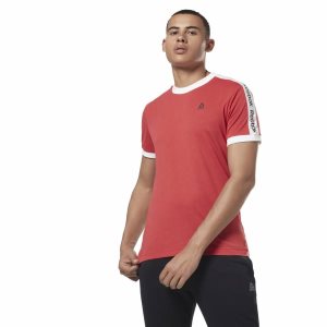 Reebok Training Essentials Linear Logo T Shirt Herren - Rot - DE 476-HXD